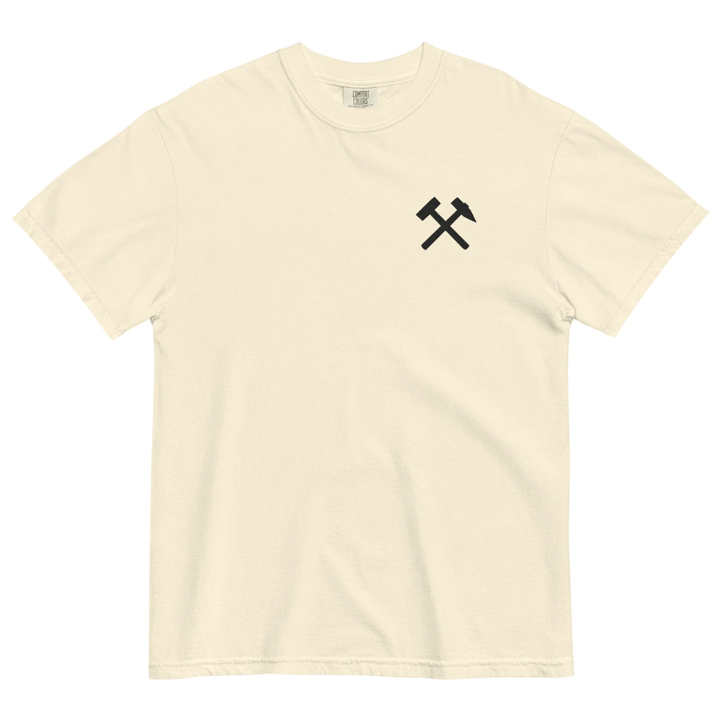 Unisex T-Shirt | Comfort Colors - gekreuzte Hämmer (schwarzer Stick) - Haamitstuff