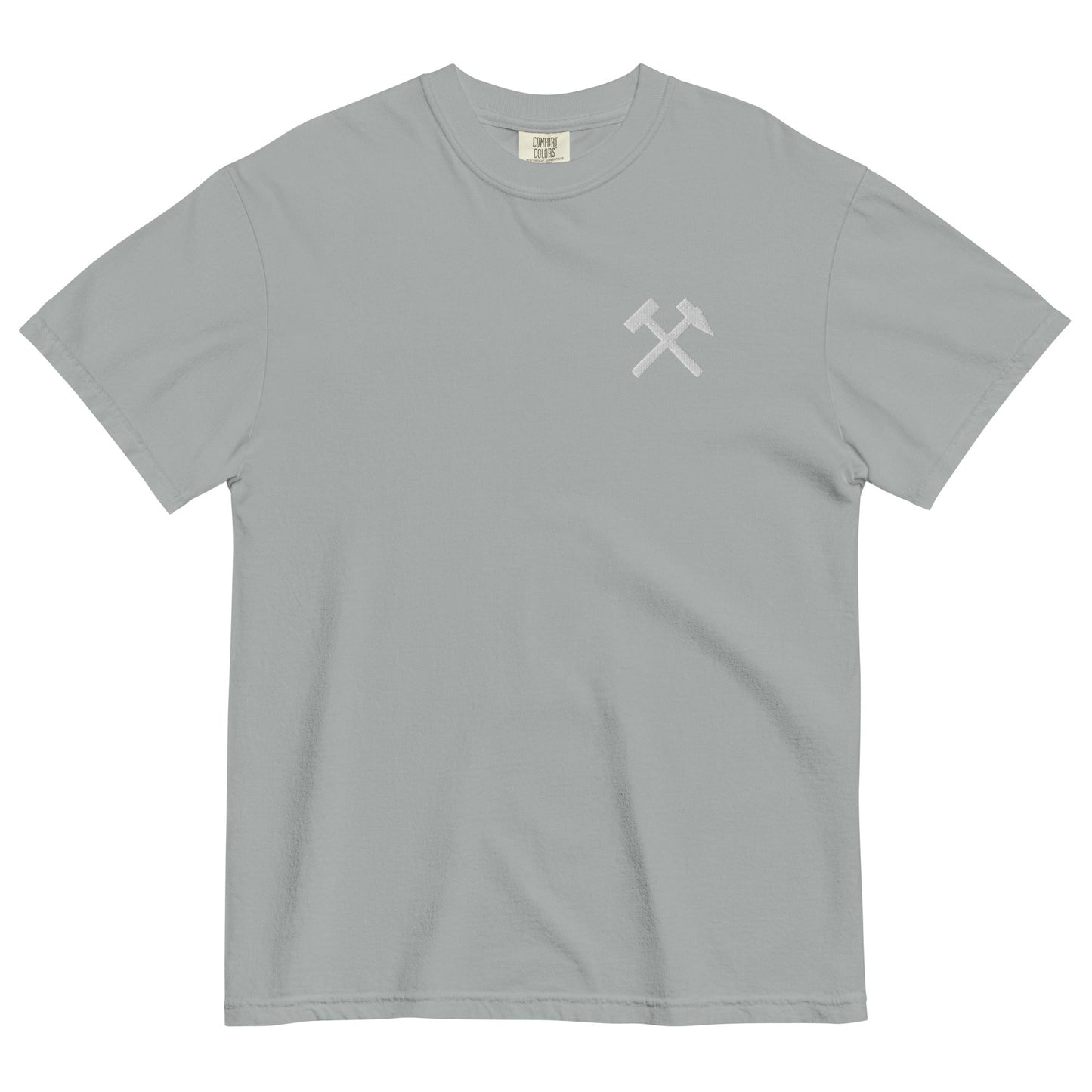 Unisex T-Shirt - Comfort Colors - gekreuzten Hämmer (weißer Stick) - Haamitstuff