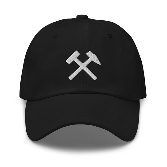 Dad/Baseball-Cap gekreuzte Hämmer (weiß) - Haamitstuff