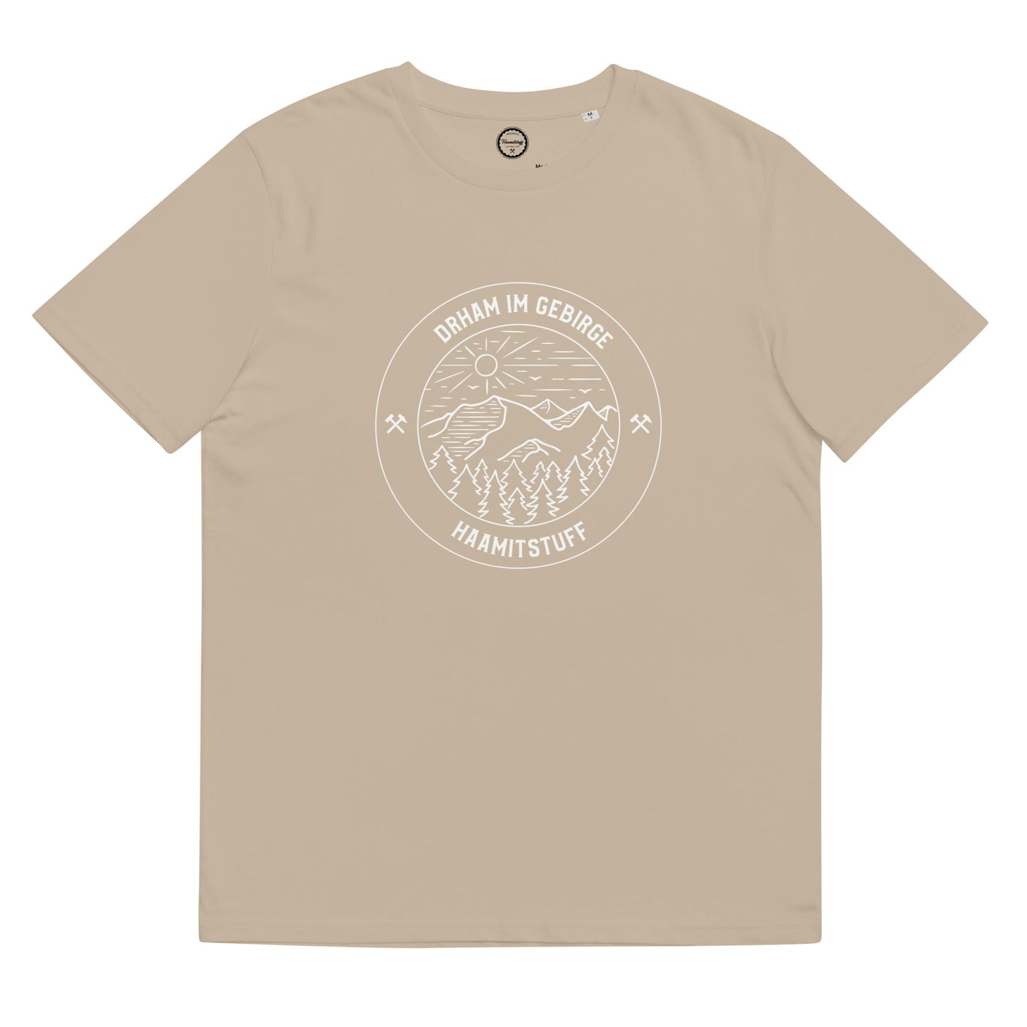 Unisex - T-Shirt - Bio-Baumwolle - Drham im Gebirge (weiß) - Haamitstuff