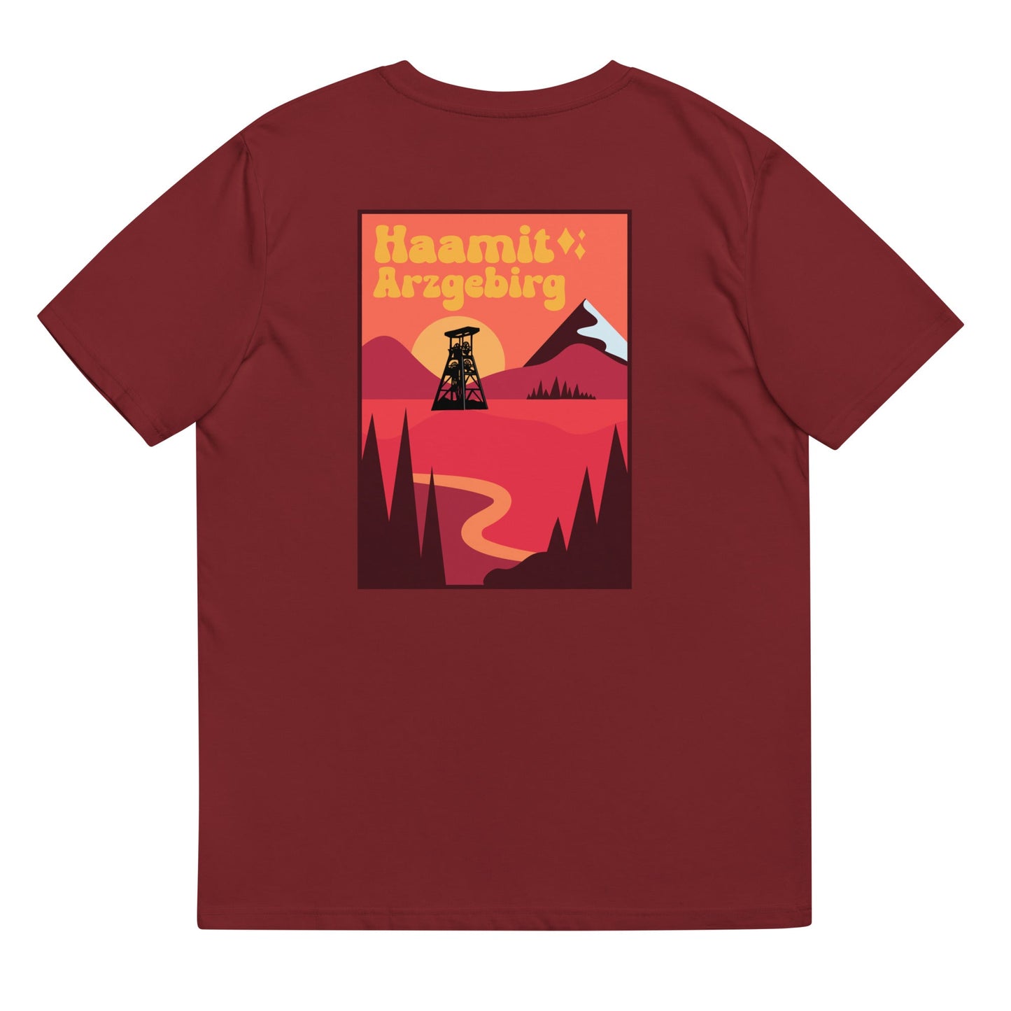 Unisex - T-Shirt - Bio-Baumwolle - Haamit Arzgebirg (Rückenprint) - Haamitstuff