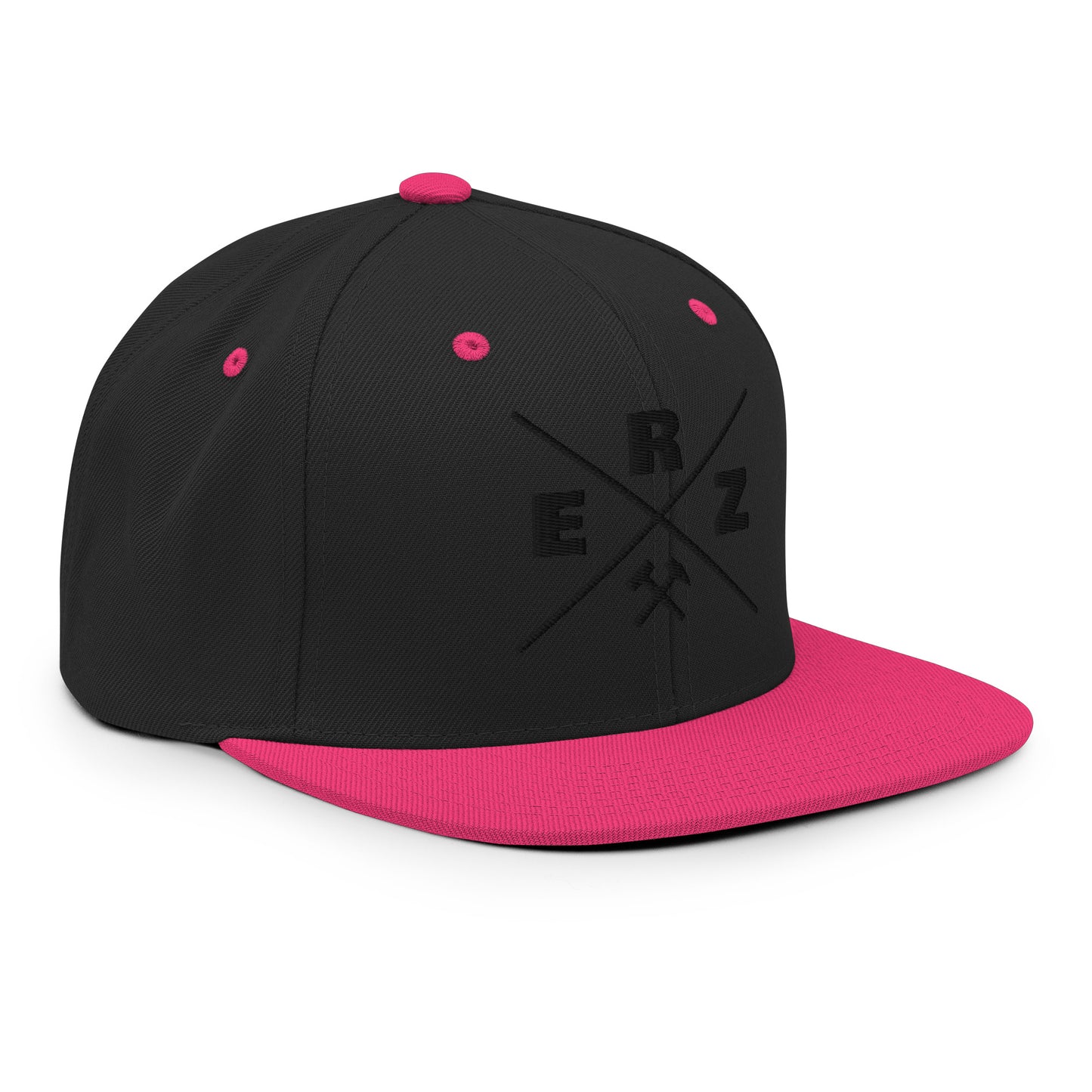 Snapback-Cap - Erz - schwarzer Stick