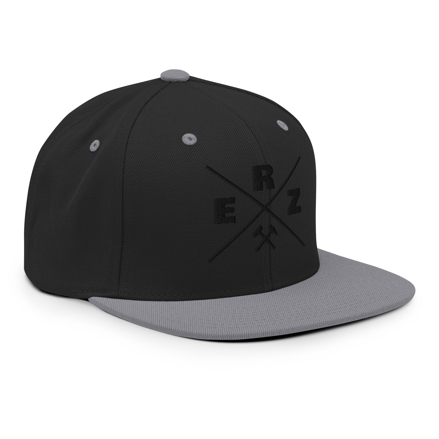 Snapback-Cap - Erz - schwarzer Stick