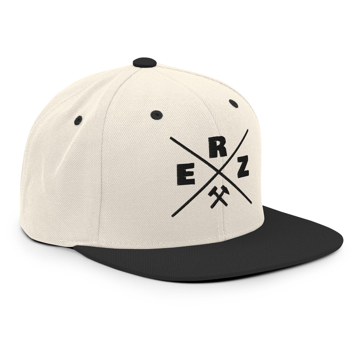 Snapback-Cap - Erz - schwarzer Stick