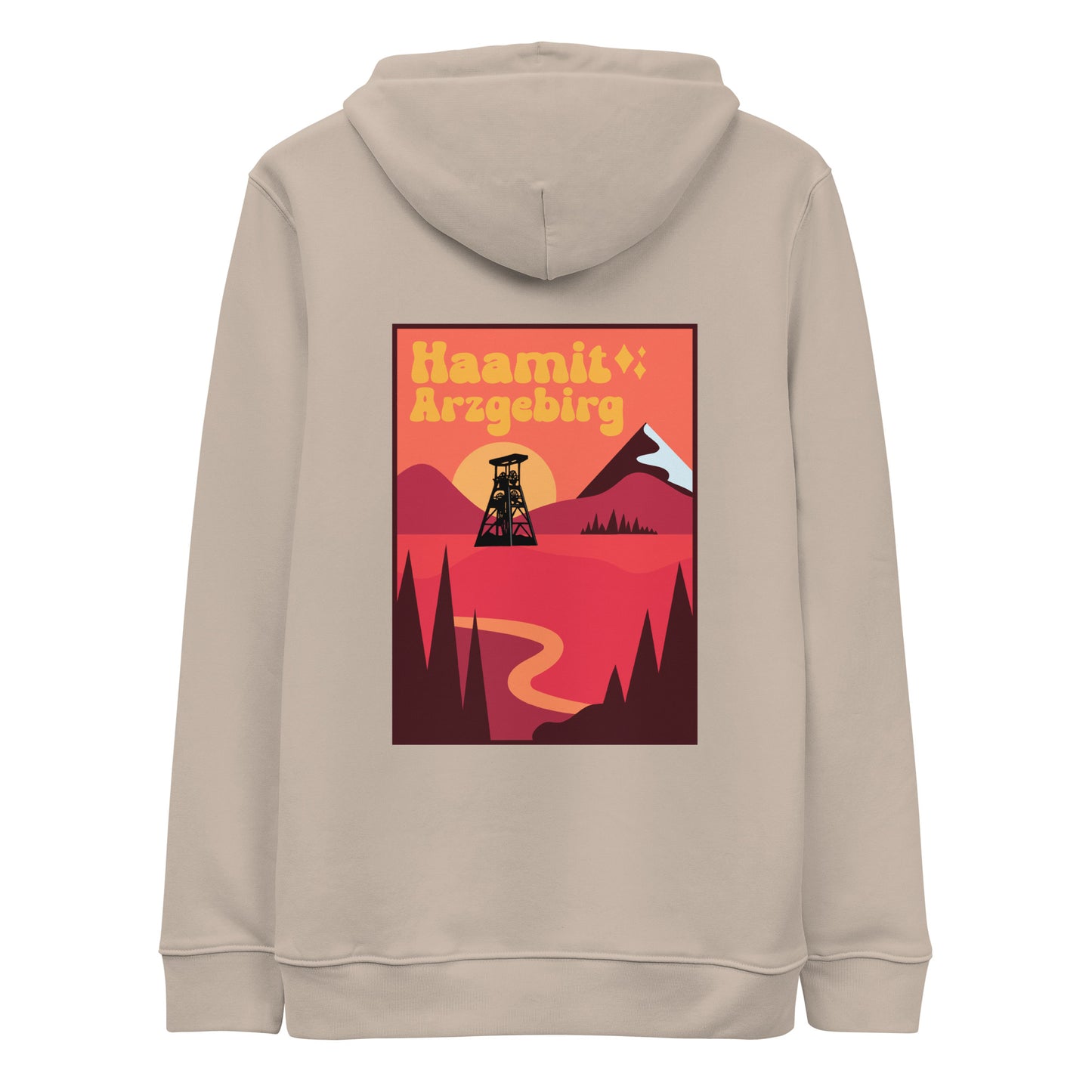 Unisex - Bio-Kapuzenpullover - Haamit Arzgebirg (Rückenprint) - Haamitstuff
