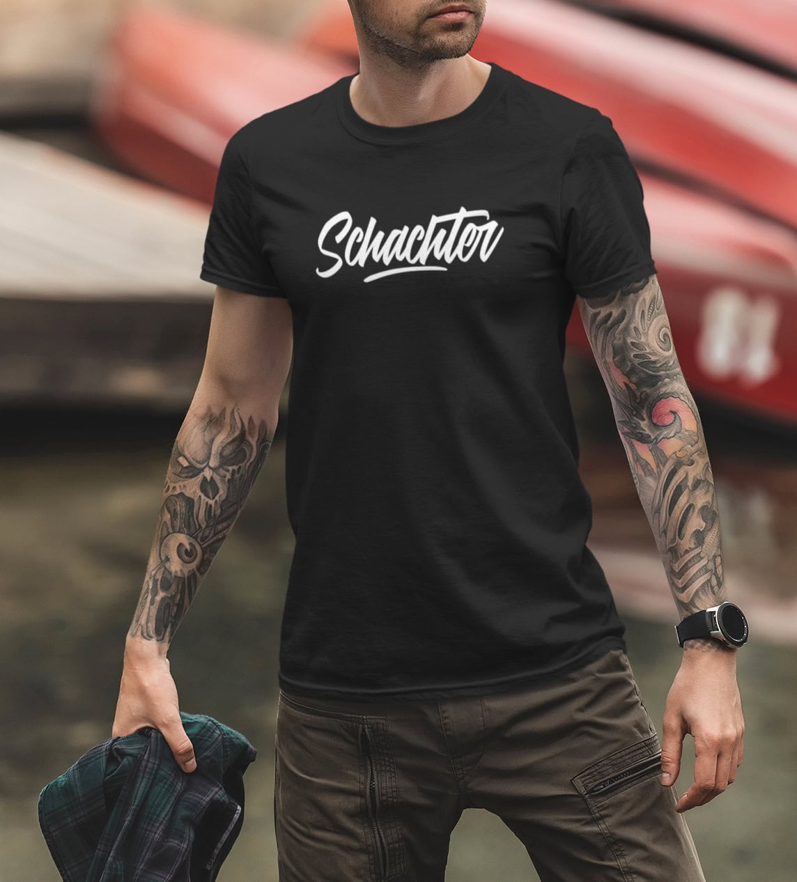 Unisex - T-Shirt - Bio - Baumwolle - Schachter - Haamitstuff