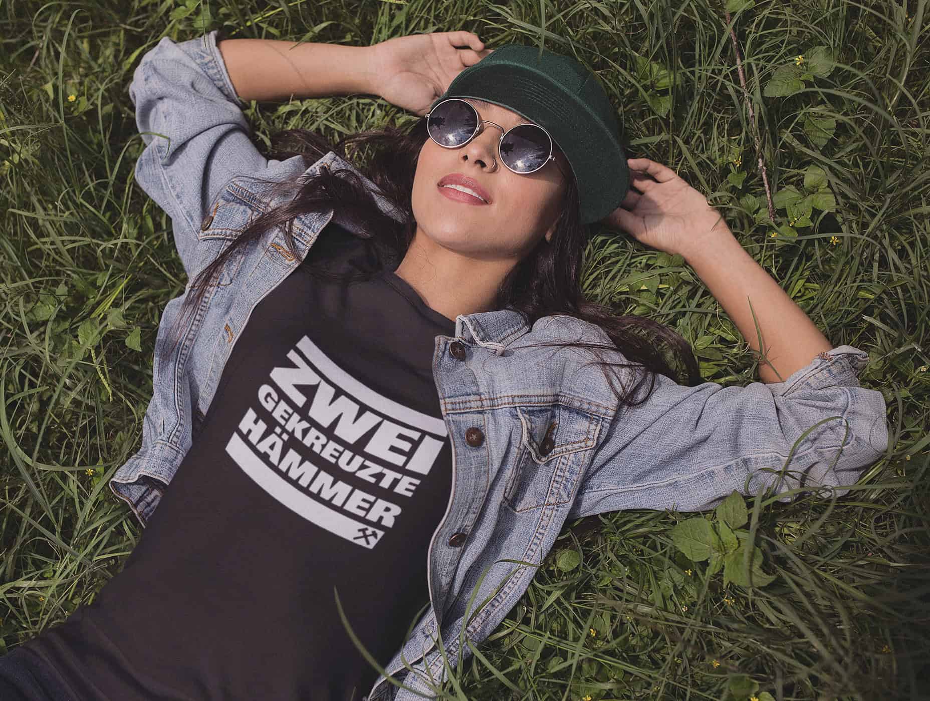 Unisex - T-Shirt - Bio - Baumwolle - Zwei gekreuzte Hämmer - Haamitstuff