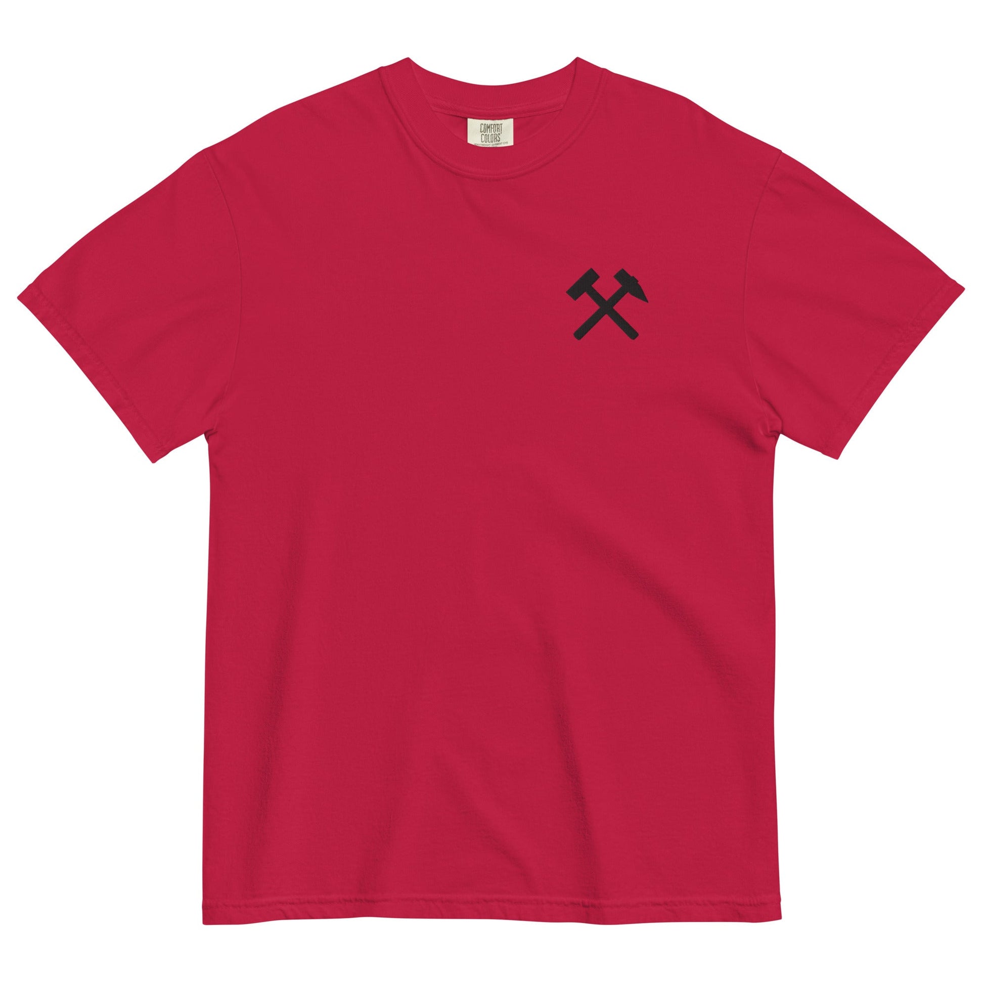 Unisex T-Shirt | Comfort Colors - gekreuzte Hämmer (schwarzer Stick) - Haamitstuff