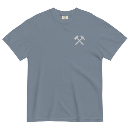 Unisex T-Shirt - Comfort Colors - gekreuzten Hämmer (weißer Stick) - Haamitstuff