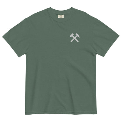 Unisex T-Shirt - Comfort Colors - gekreuzten Hämmer (weißer Stick) - Haamitstuff
