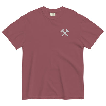 Unisex T-Shirt - Comfort Colors - gekreuzten Hämmer (weißer Stick) - Haamitstuff