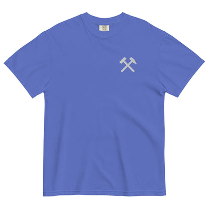 Unisex T-Shirt - Comfort Colors - gekreuzten Hämmer (weißer Stick) - Haamitstuff