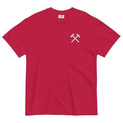 Unisex T-Shirt - Comfort Colors - gekreuzten Hämmer (weißer Stick) - Haamitstuff
