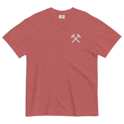 Unisex T-Shirt - Comfort Colors - gekreuzten Hämmer (weißer Stick) - Haamitstuff