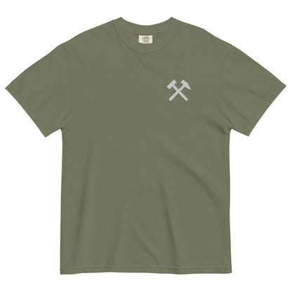 Unisex T-Shirt - Comfort Colors - gekreuzten Hämmer (weißer Stick) - Haamitstuff