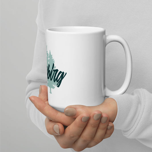 Accessoire - weiße, glänzende Tasse - Arzgebirg - Haamitstuff