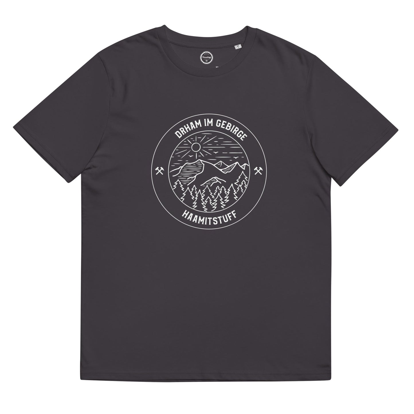 Unisex - T-Shirt - Bio-Baumwolle - Drham im Gebirge (weiß) - Haamitstuff