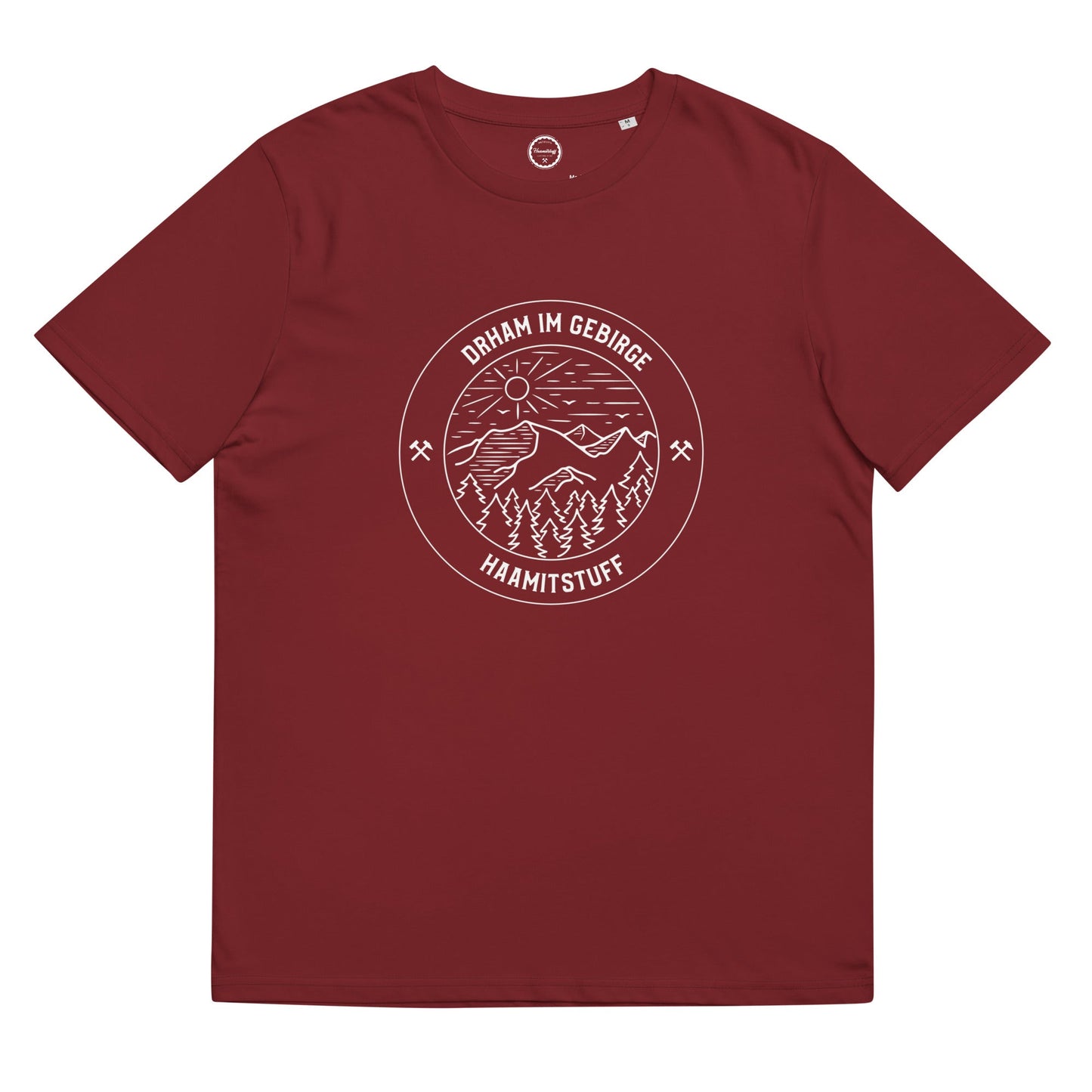 Unisex - T-Shirt - Bio-Baumwolle - Drham im Gebirge (weiß) - Haamitstuff