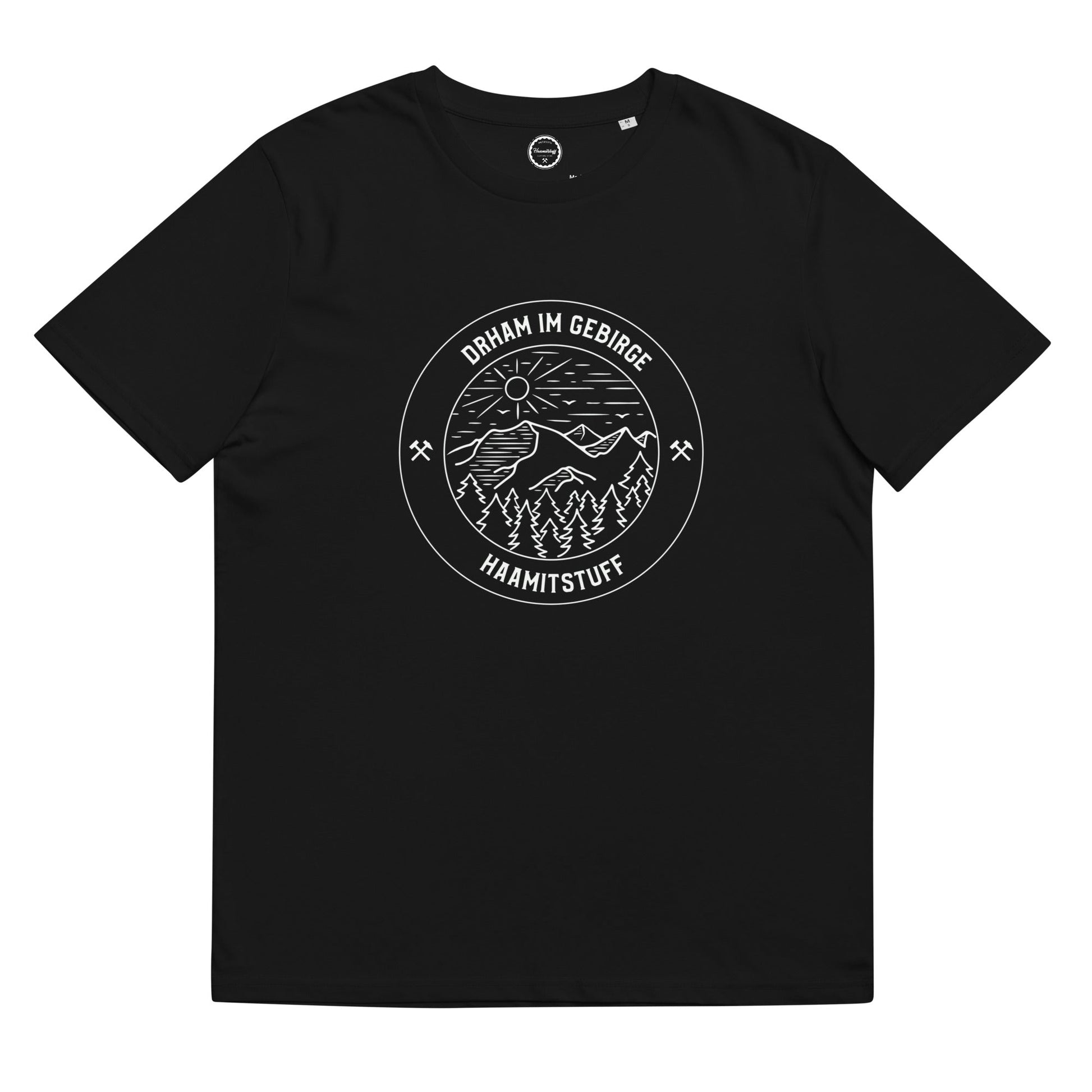 Unisex - T-Shirt - Bio-Baumwolle - Drham im Gebirge (weiß) - Haamitstuff