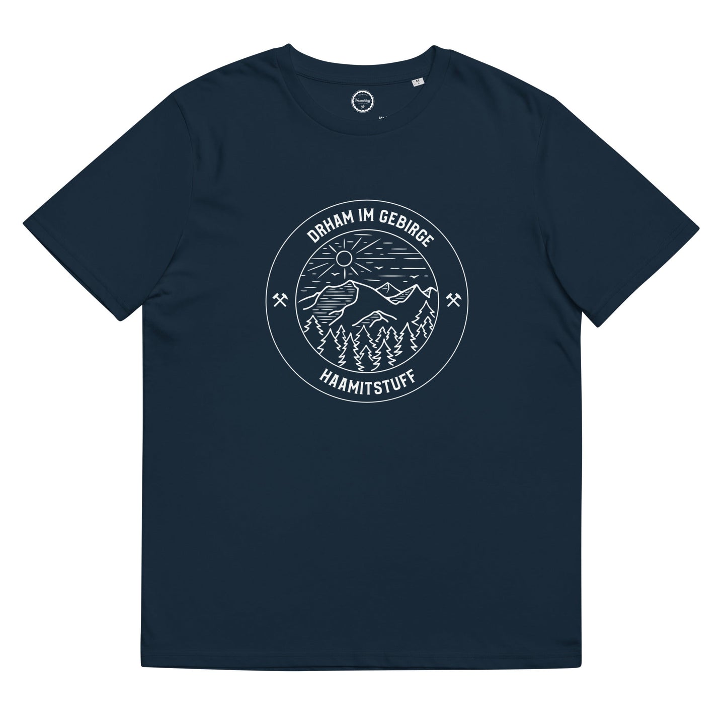 Unisex - T-Shirt - Bio-Baumwolle - Drham im Gebirge (weiß) - Haamitstuff
