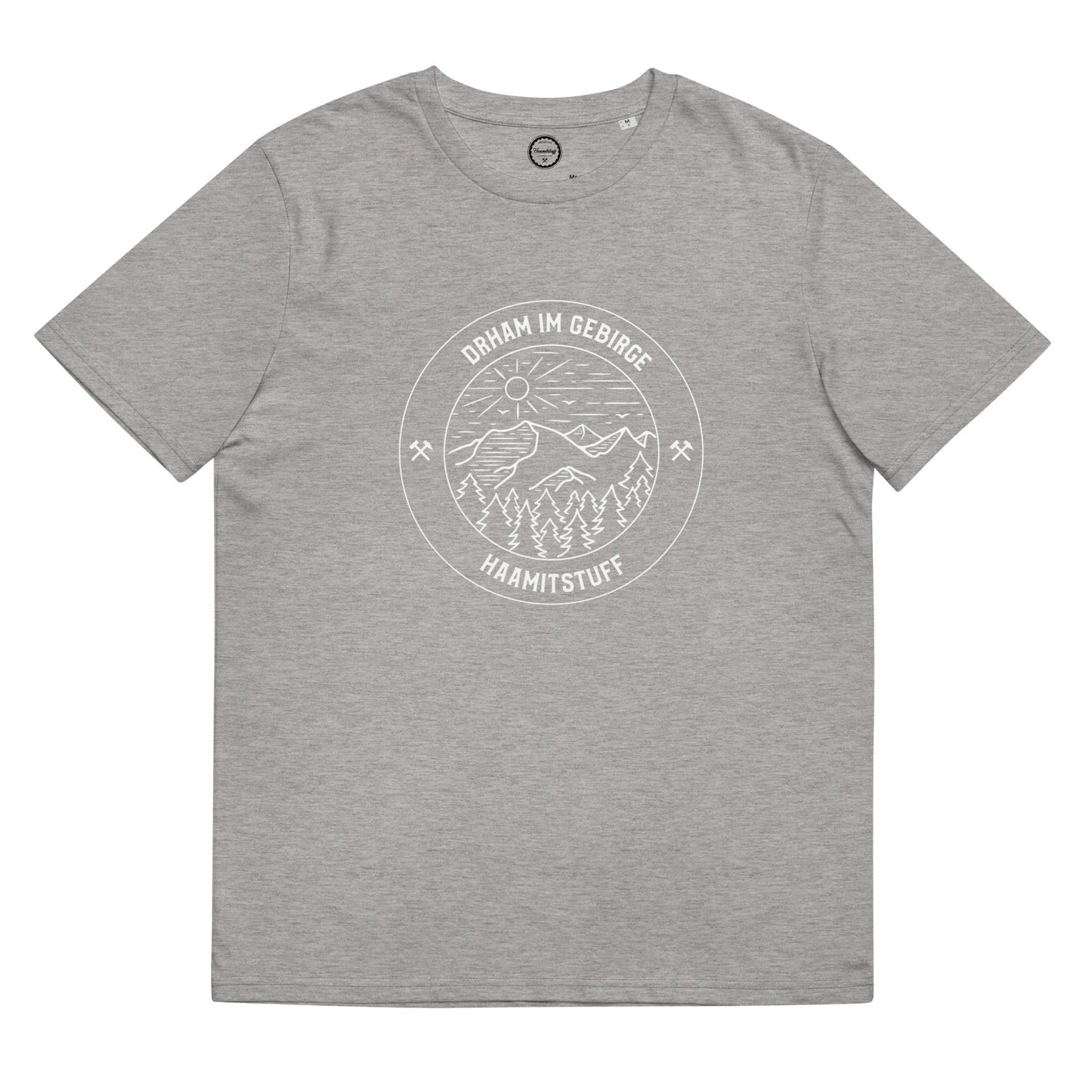 Unisex - T-Shirt - Bio-Baumwolle - Drham im Gebirge (weiß) - Haamitstuff