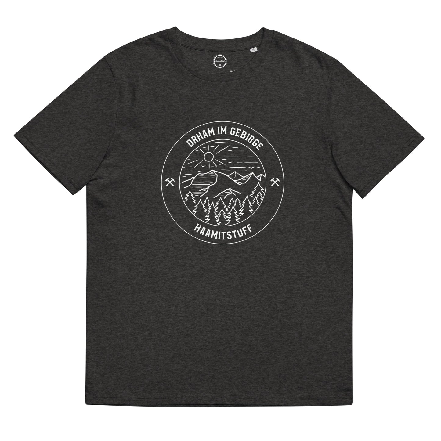 Unisex - T-Shirt - Bio-Baumwolle - Drham im Gebirge (weiß) - Haamitstuff