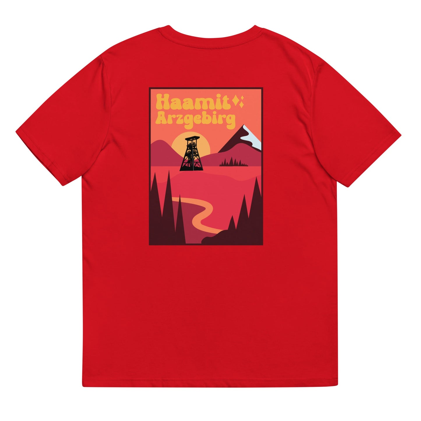 Unisex - T-Shirt - Bio-Baumwolle - Haamit Arzgebirg (Rückenprint) - Haamitstuff