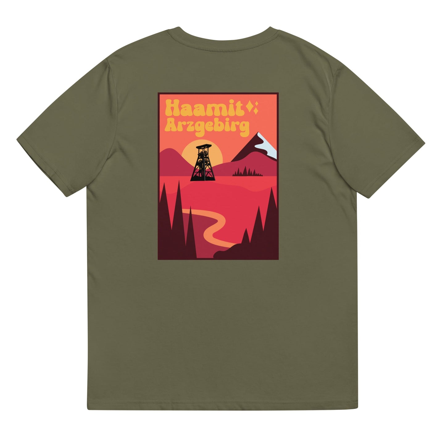 Unisex - T-Shirt - Bio-Baumwolle - Haamit Arzgebirg (Rückenprint) - Haamitstuff