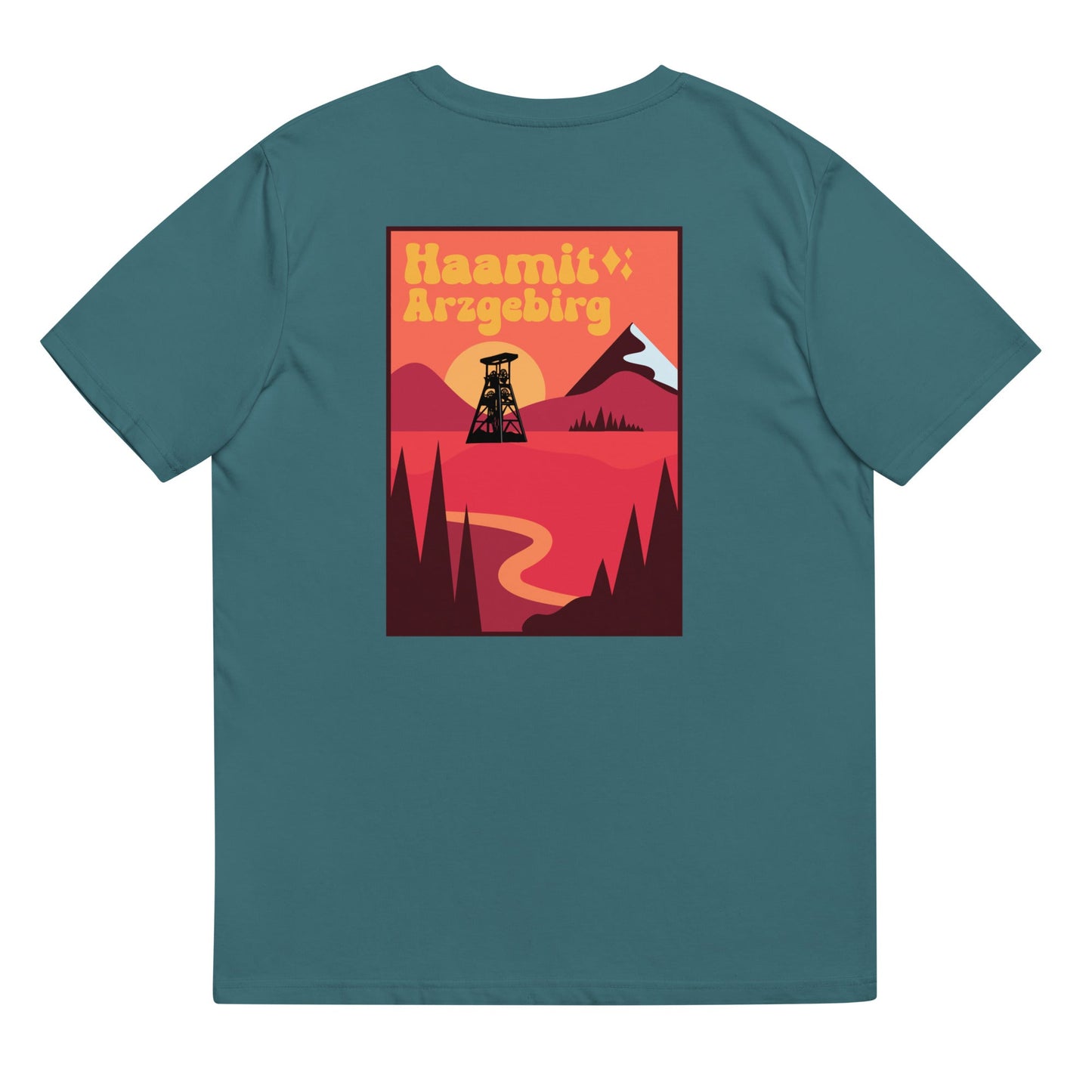 Unisex - T-Shirt - Bio-Baumwolle - Haamit Arzgebirg (Rückenprint) - Haamitstuff
